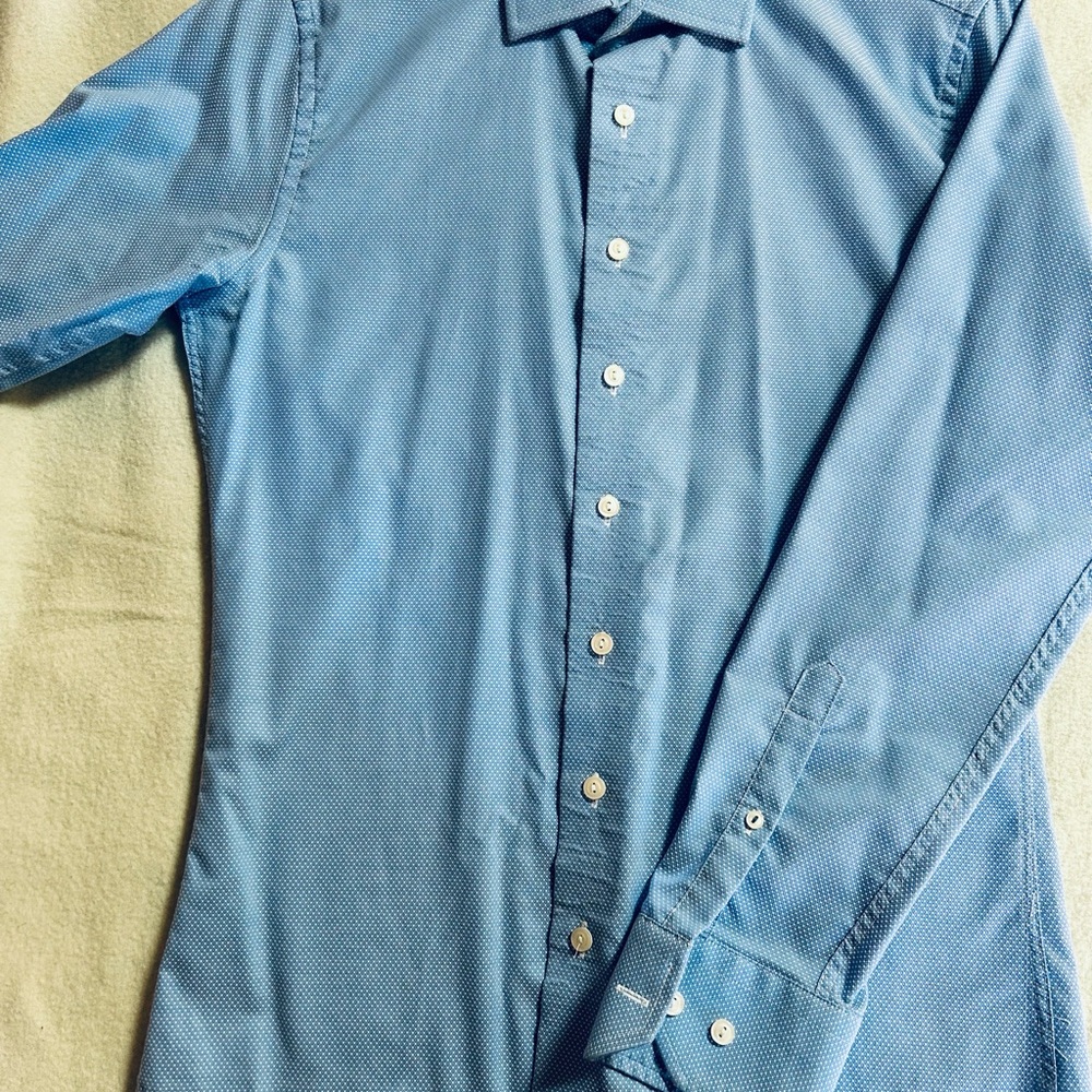 Classic Blue Men's Dress Shirt